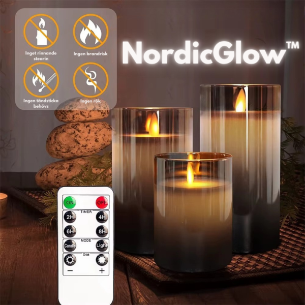 nordicglow™ led ljus — skandinavisk mys, noll risk