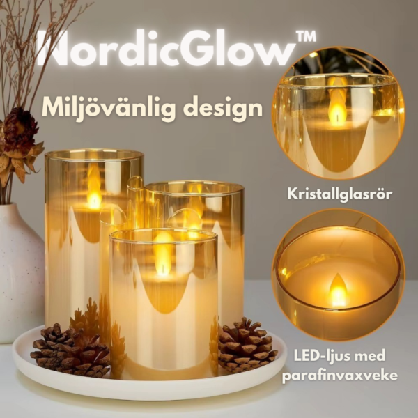 nordicglow™ led ljus — skandinavisk mys, noll risk