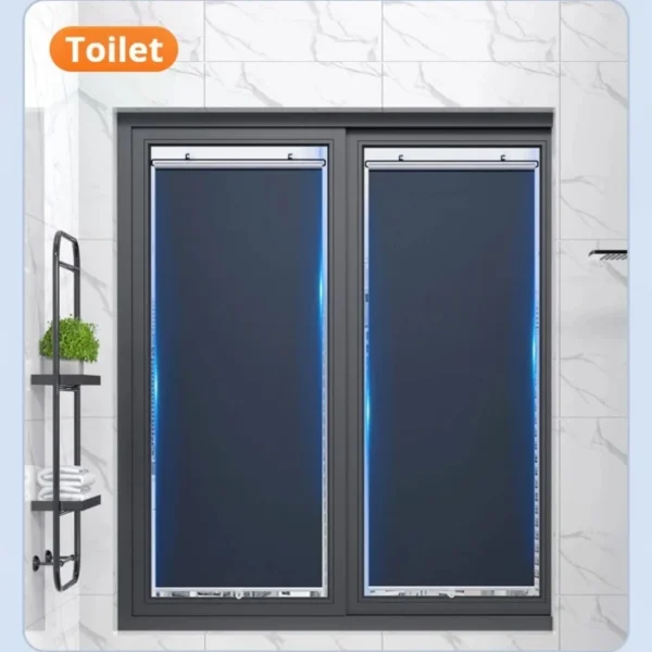 GlassHaven™ Mörkläggningsgardin – Solskydd utan borrning