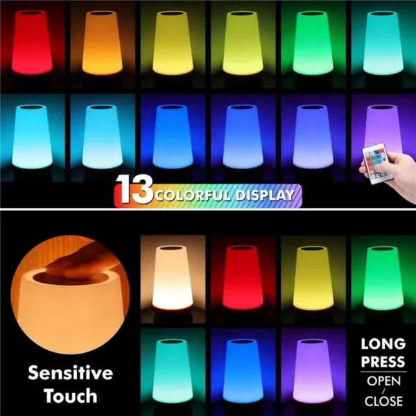 AuraDock™ — Trådlös, Laddningsbar LED-lampa med RGB + Vita Toner