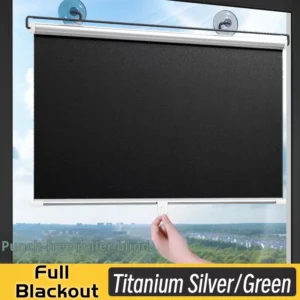 GlassHaven™ Mörkläggningsgardin – Solskydd utan borrning