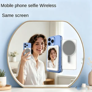 FlipLens™ — Magnetisk Selfie-Skärm med Ljus & Fjärrkontroll