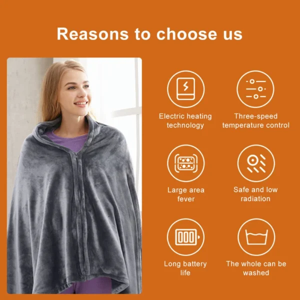 HeatedShawl™ — USB-Driven Värmeschal för Omedelbar Komfort