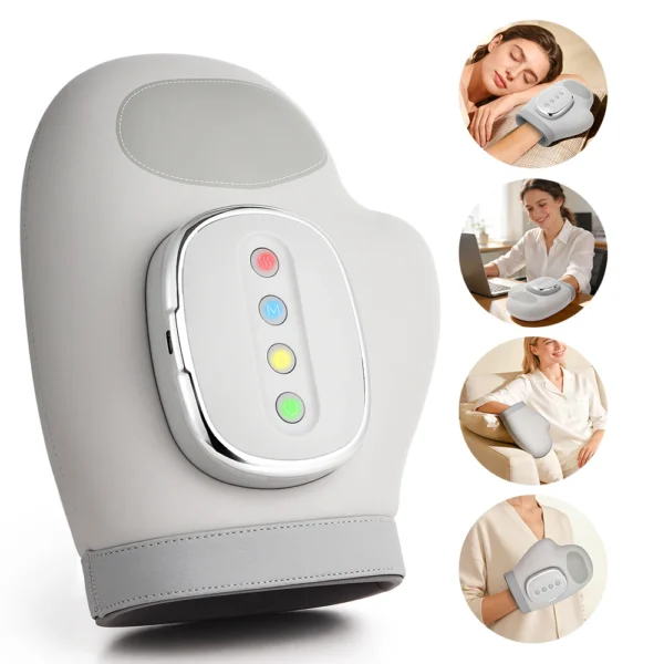 PalmEase™ — Handmassage med Värme och Luftkompression
