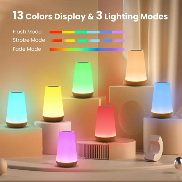 AuraDock™ — Trådlös, Laddningsbar LED-lampa med RGB + Vita Toner