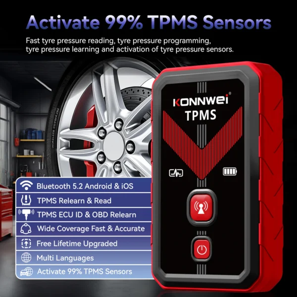 TireSync™ — TPMS-Återställningsverktyg för Bil