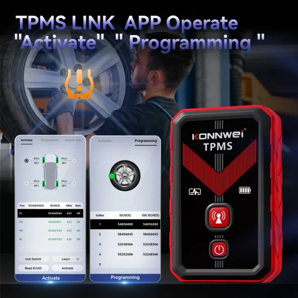 TireSync™ — TPMS-Återställningsverktyg för Bil